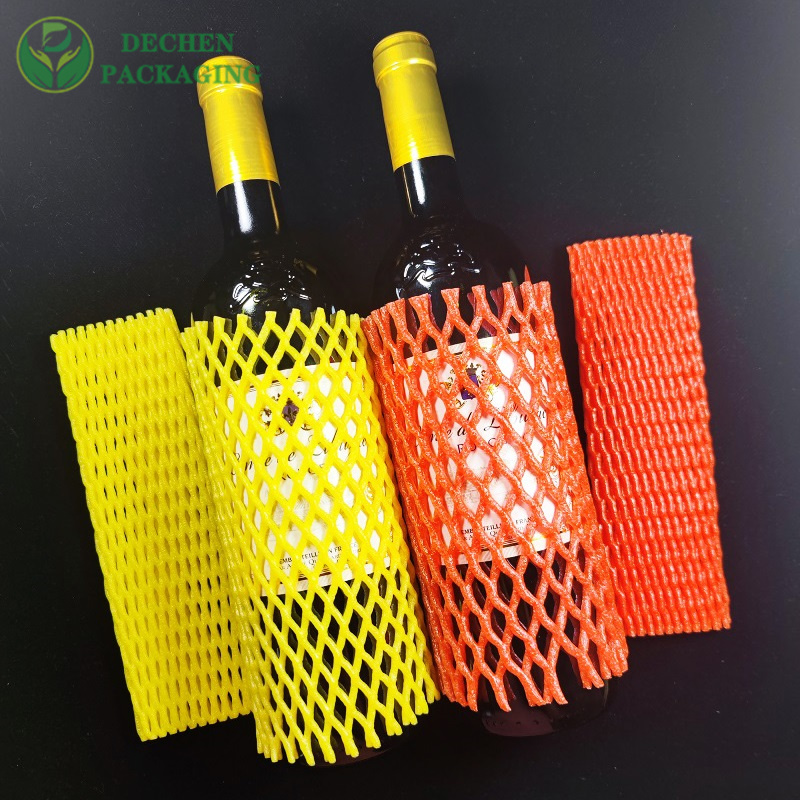 Mousse maille orange enveloppe PE bouteille d'emballage net